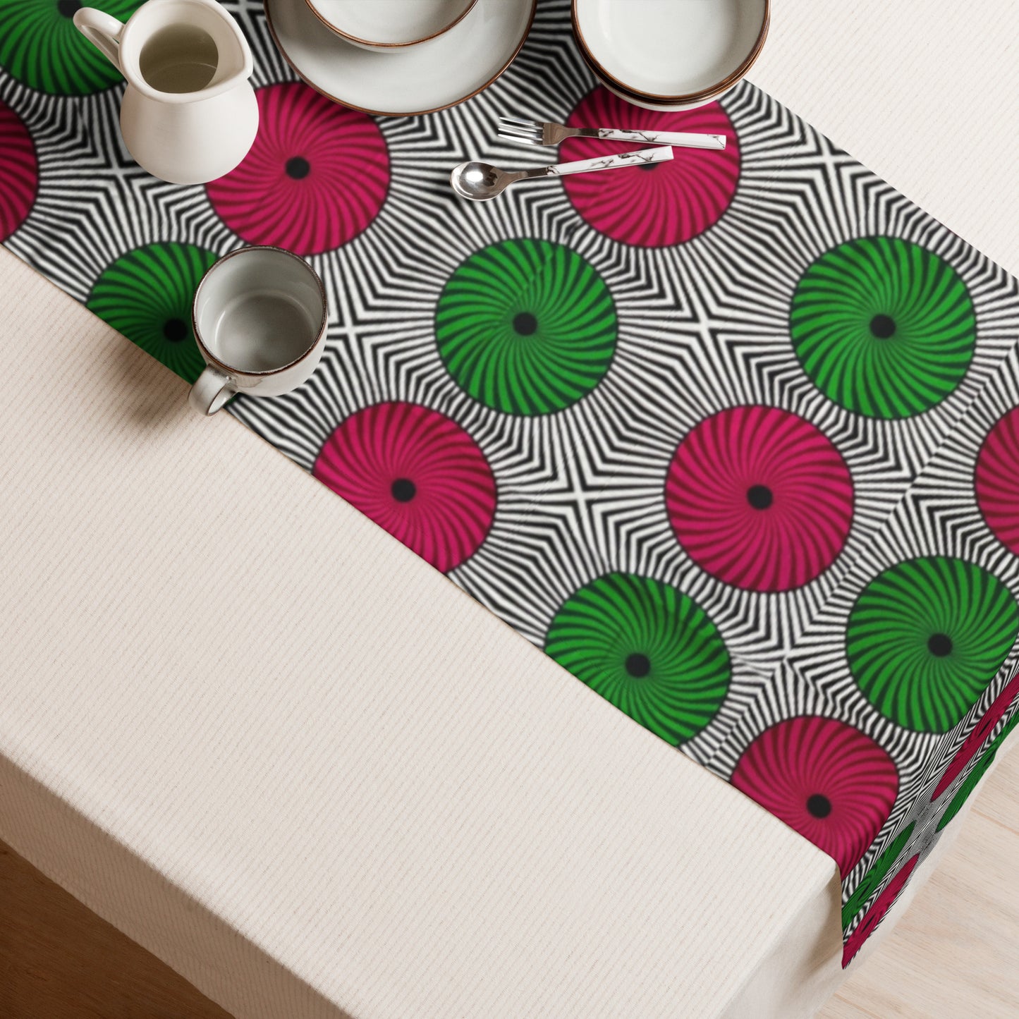 Orange Abstract Table Runner