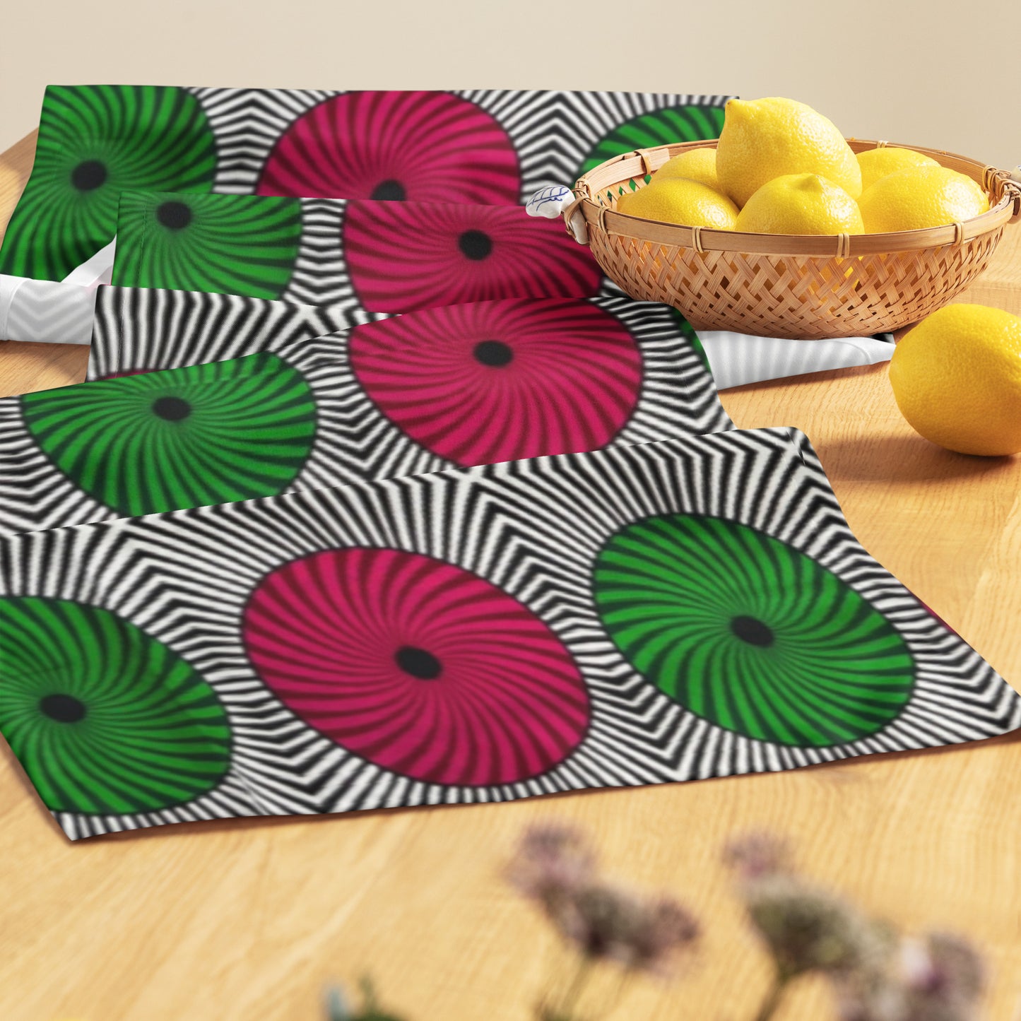 Orange Abstract Table Runner