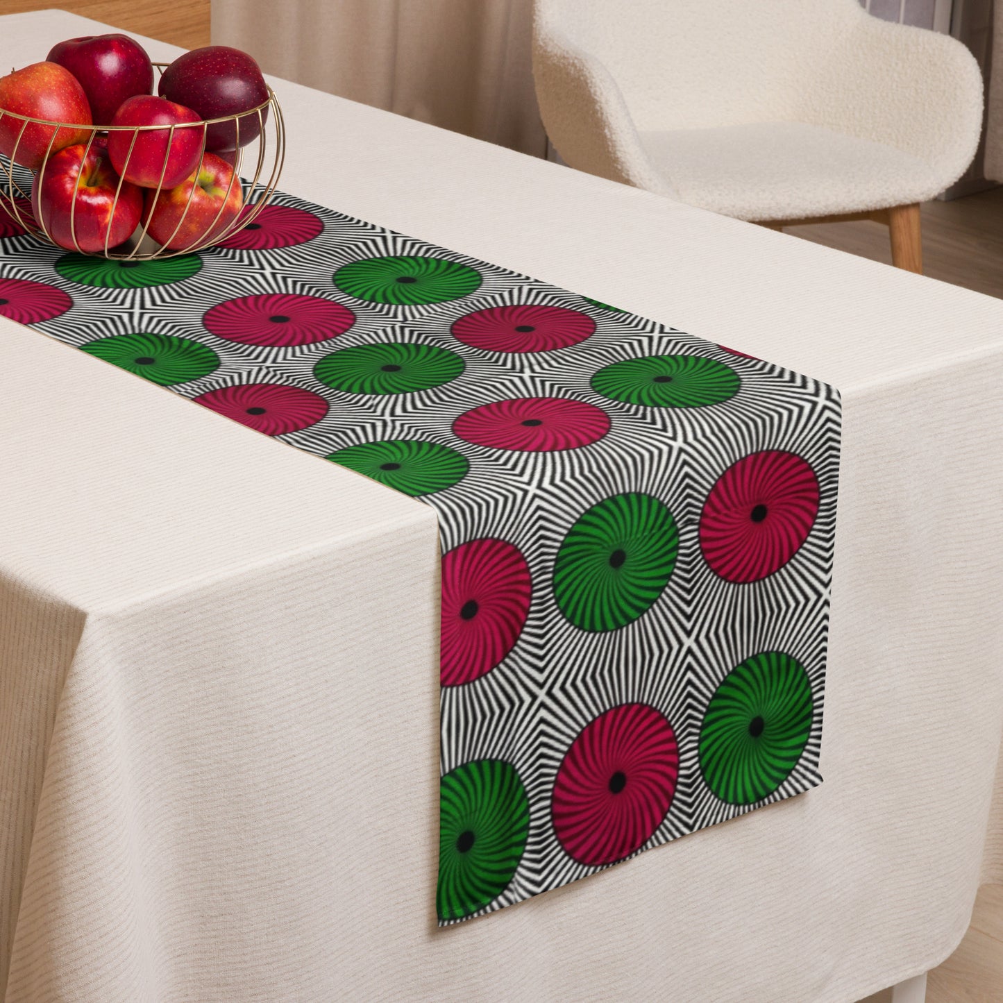 Orange Abstract Table Runner