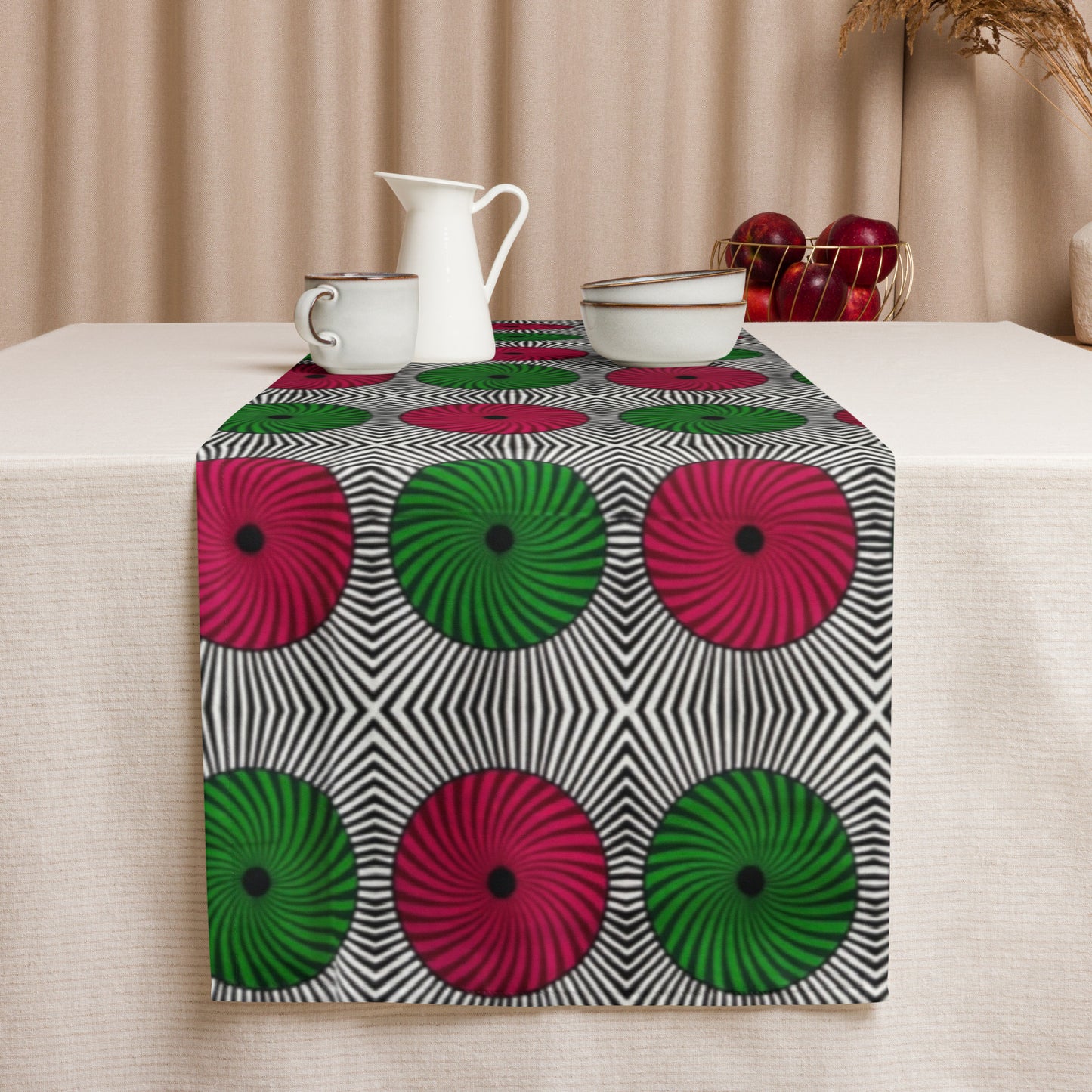 Orange Abstract Table Runner