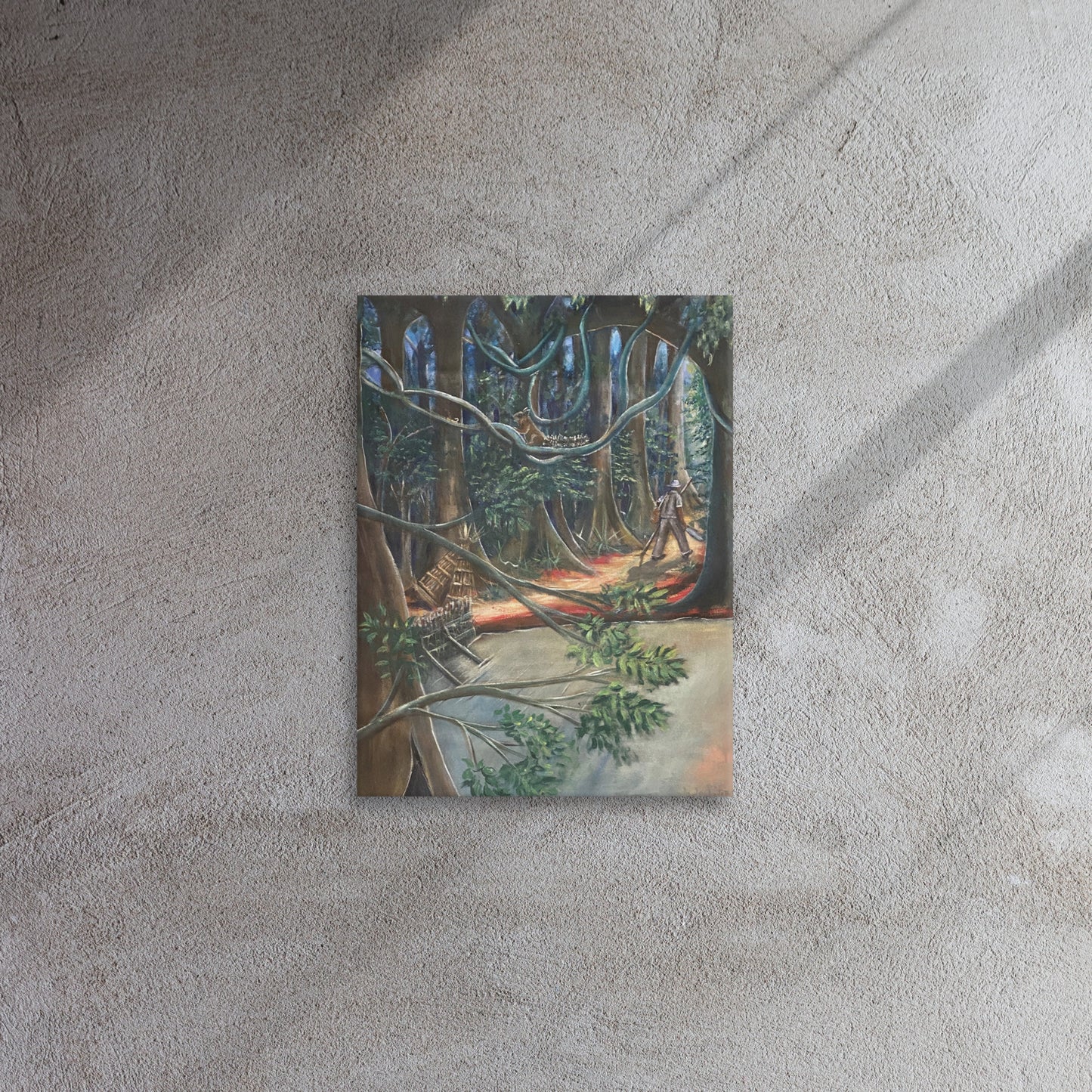 Fishing In A Tropical Rain Forest Thin Canvas