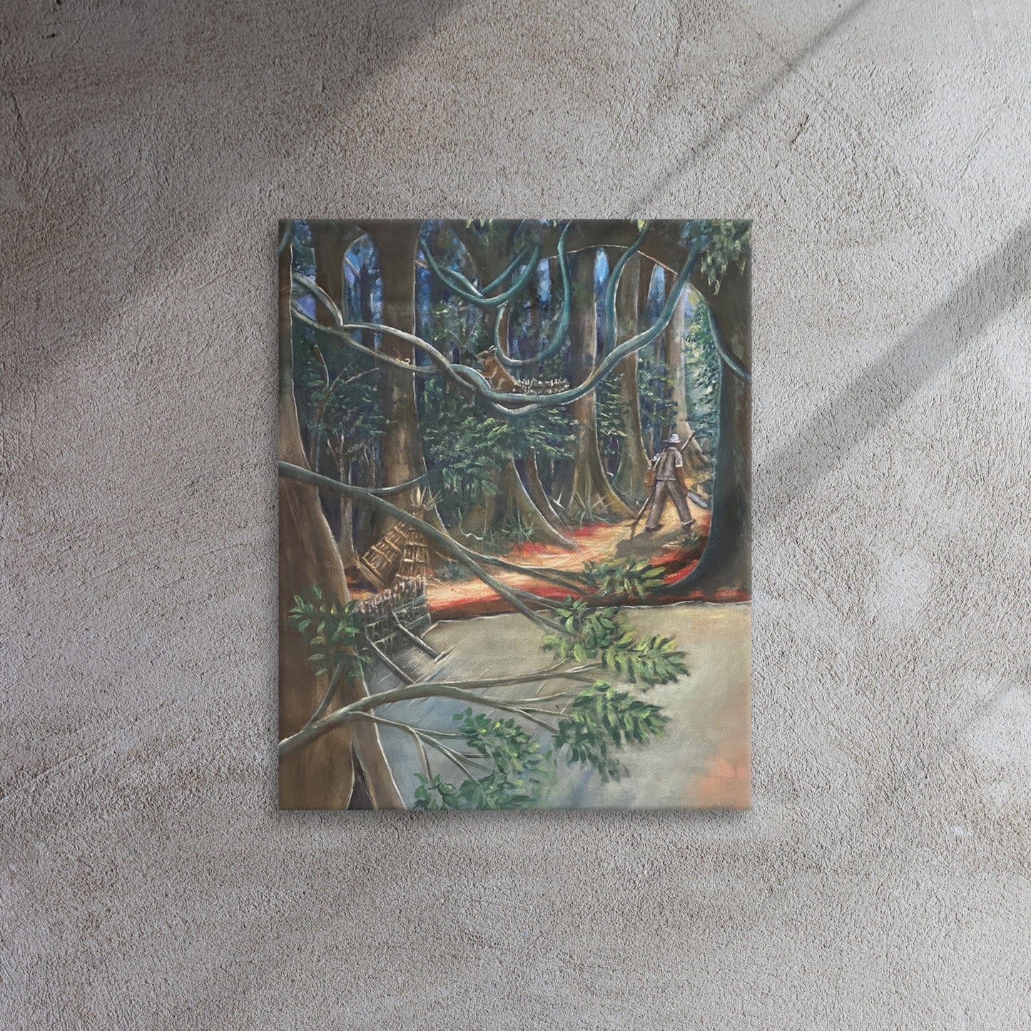 Fishing In A Tropical Rain Forest Thin Canvas