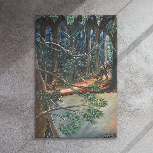 Fishing In A Tropical Rain Forest Thin Canvas