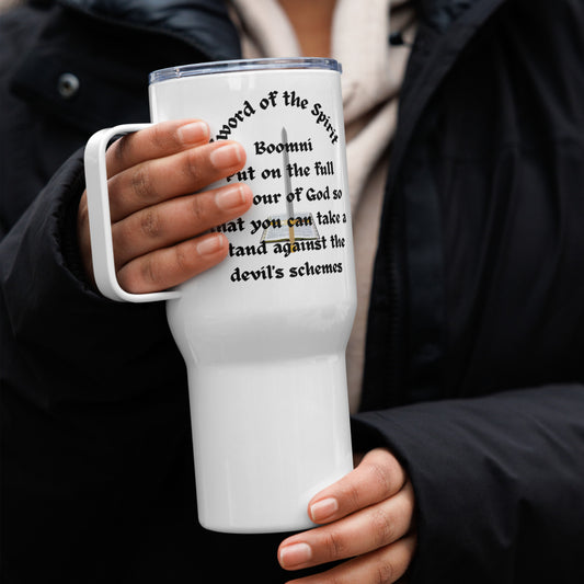 Ephesians 6v11-17 Travel Mug with a handle Personalised