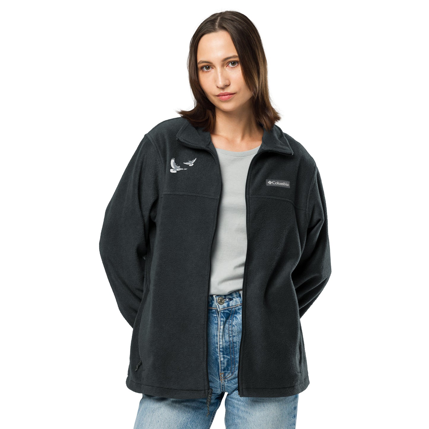 Dove Unisex Columbia Fleece Jacket