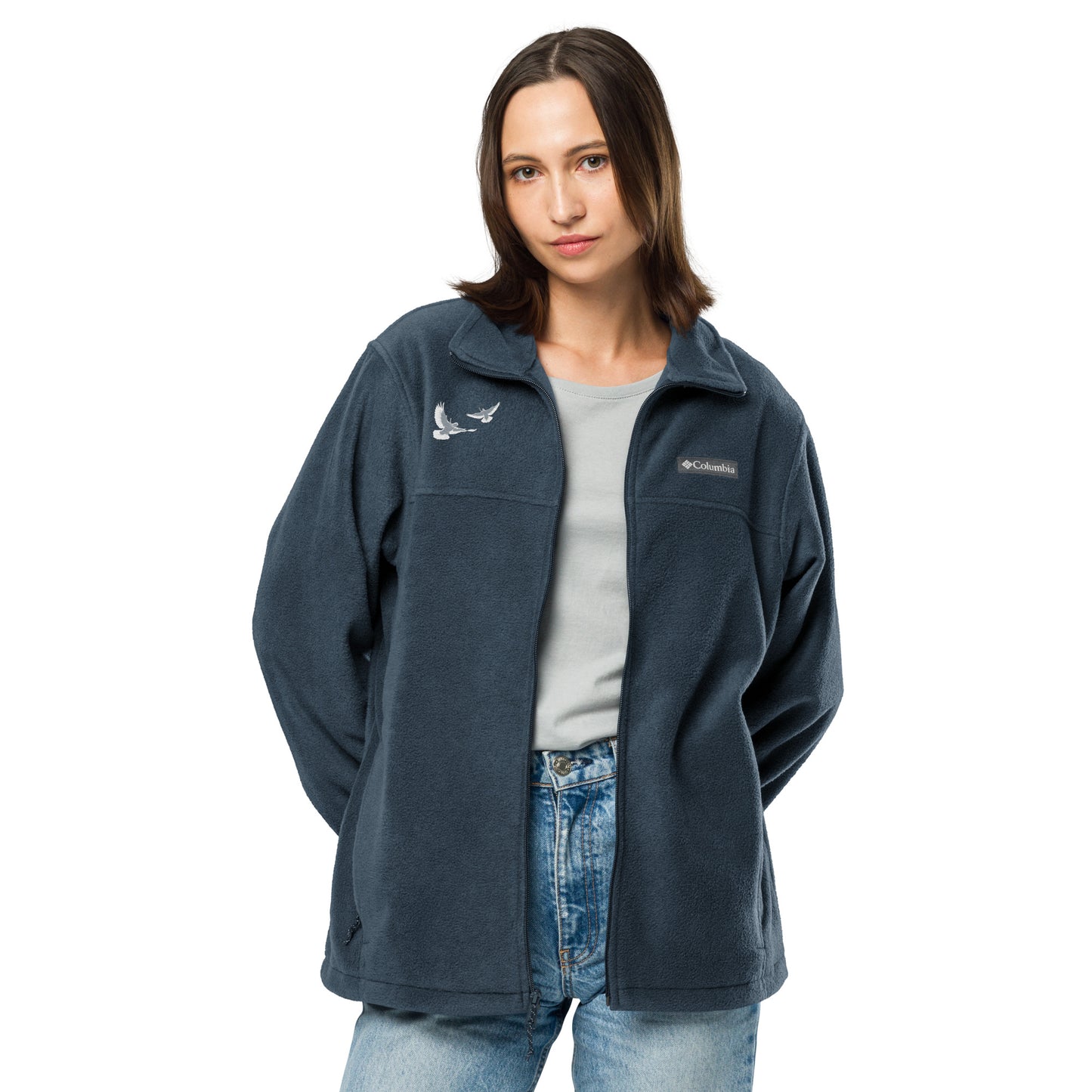 Dove Unisex Columbia Fleece Jacket