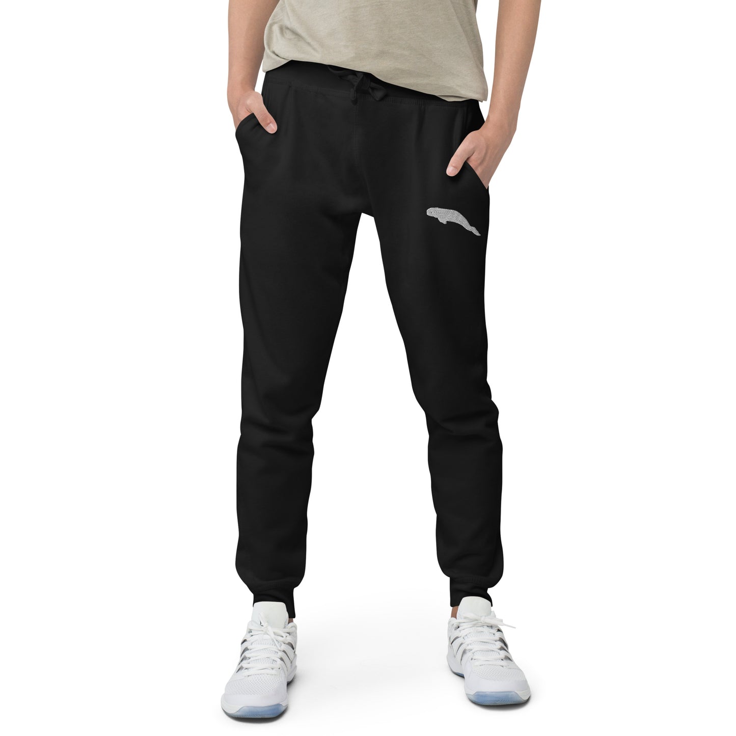 Beluga Whale Unisex Fleece Sweatpants