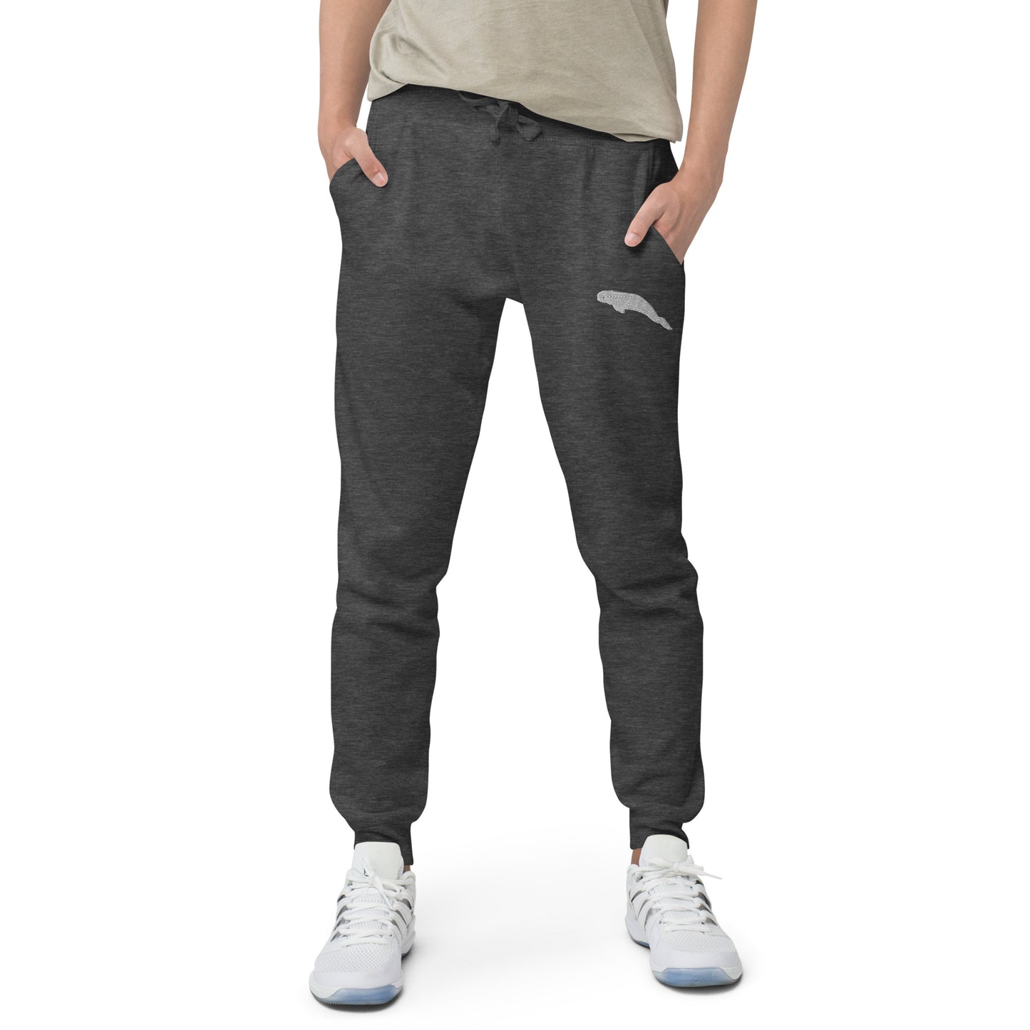 Beluga Whale Unisex Fleece Sweatpants