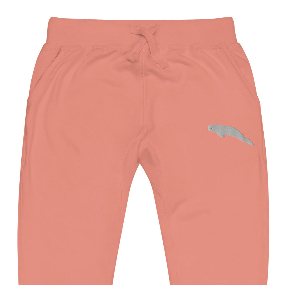 Beluga Whale Unisex Fleece Sweatpants