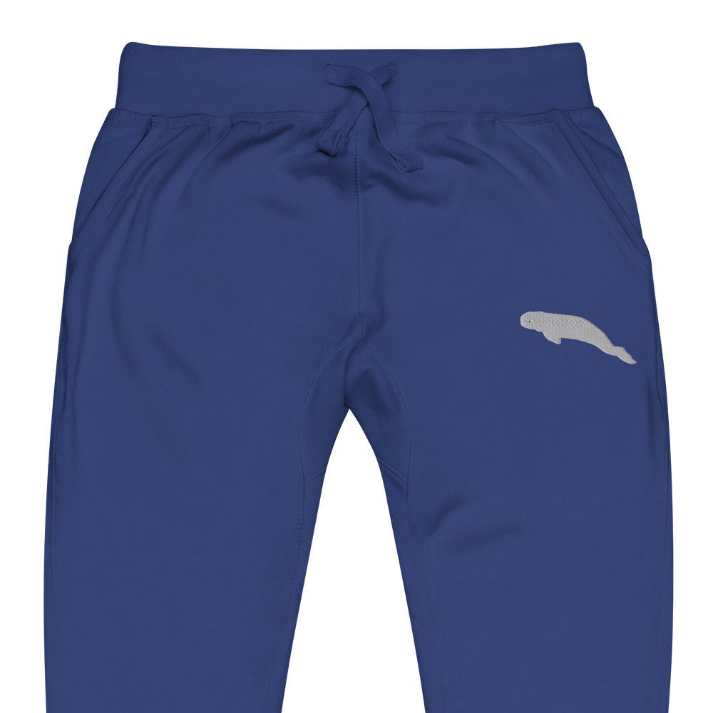 Beluga Whale Unisex Fleece Sweatpants