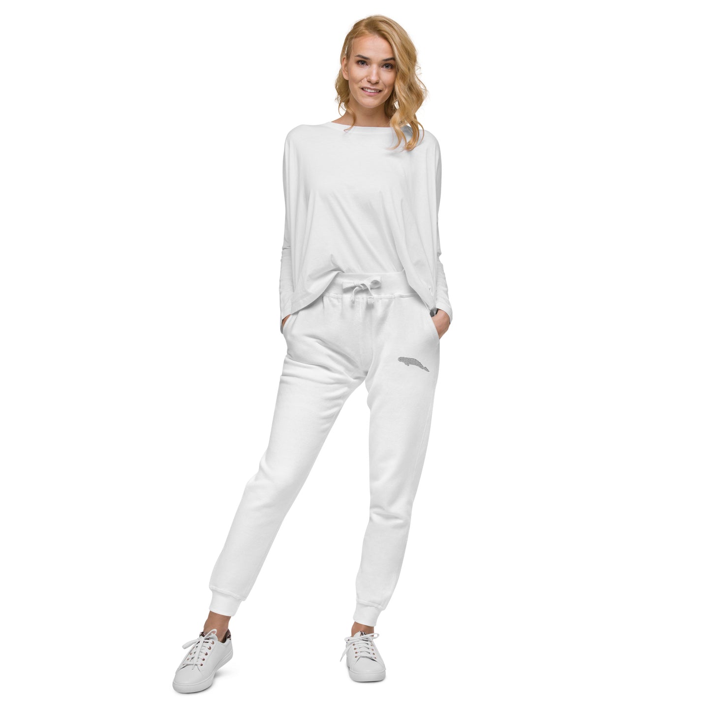 Beluga Whale Unisex Fleece Sweatpants