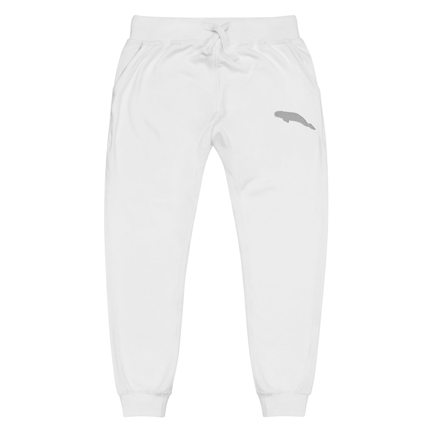 Beluga Whale Unisex Fleece Sweatpants