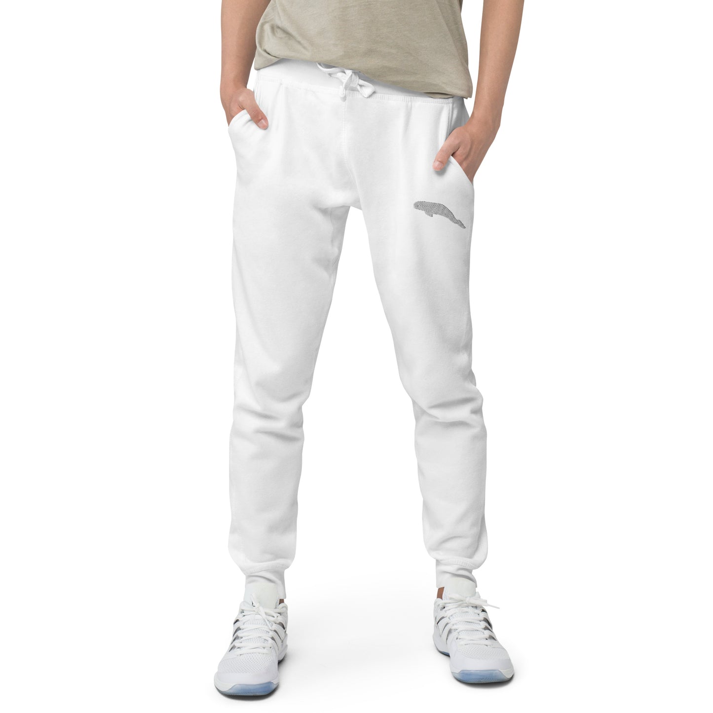 Beluga Whale Unisex Fleece Sweatpants