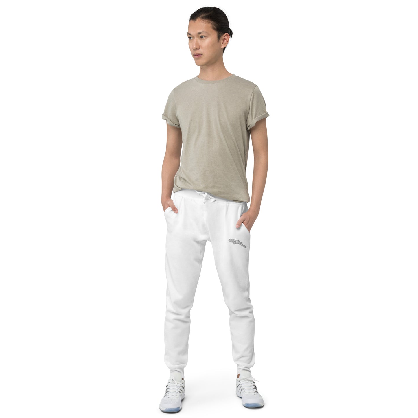 Beluga Whale Unisex Fleece Sweatpants