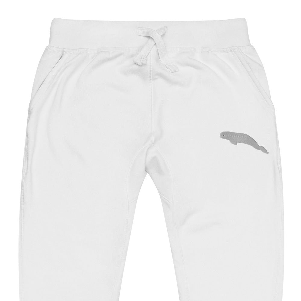 Beluga Whale Unisex Fleece Sweatpants