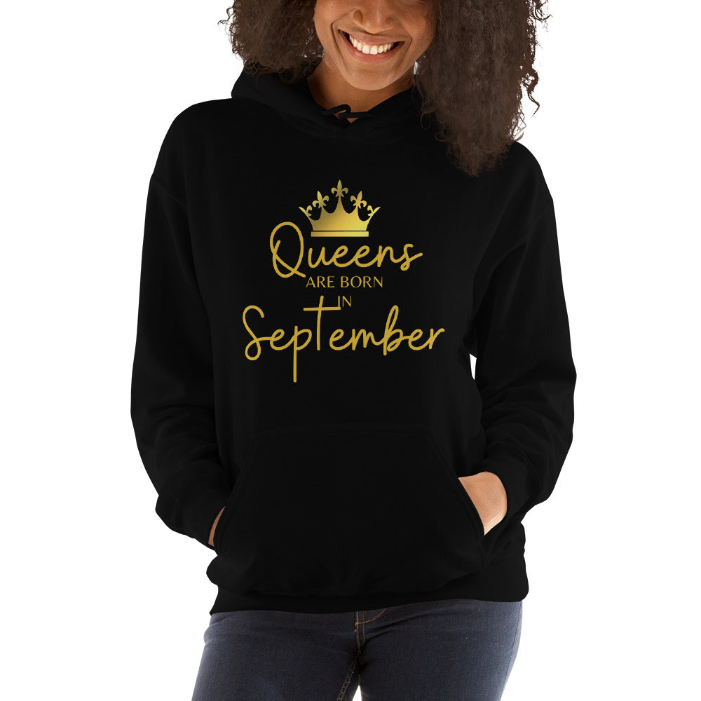 Queens Are Born In September Hoodie Birthday Gift