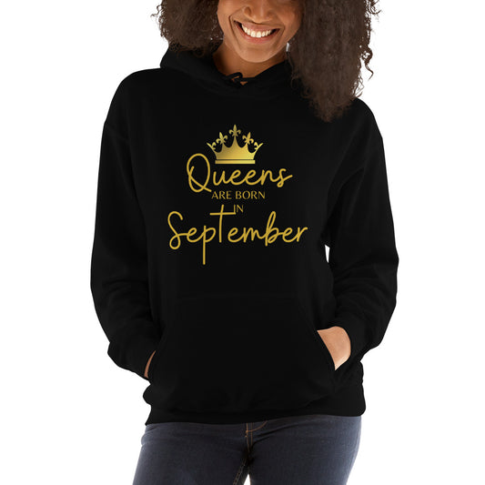 Queens Are Born In September Hoodie Birthday Gift