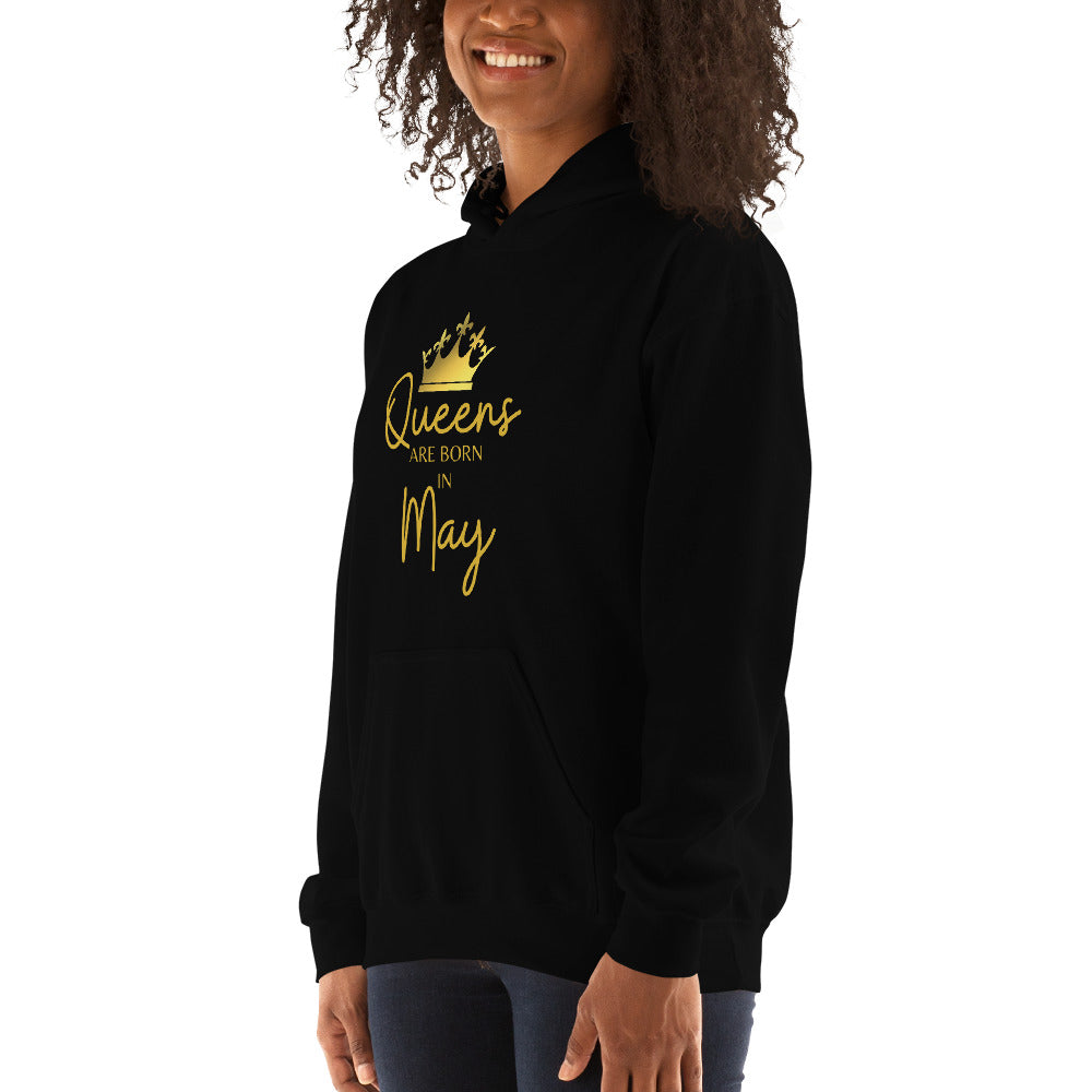 Queens Are Born In May Hoodie Birthday Gift