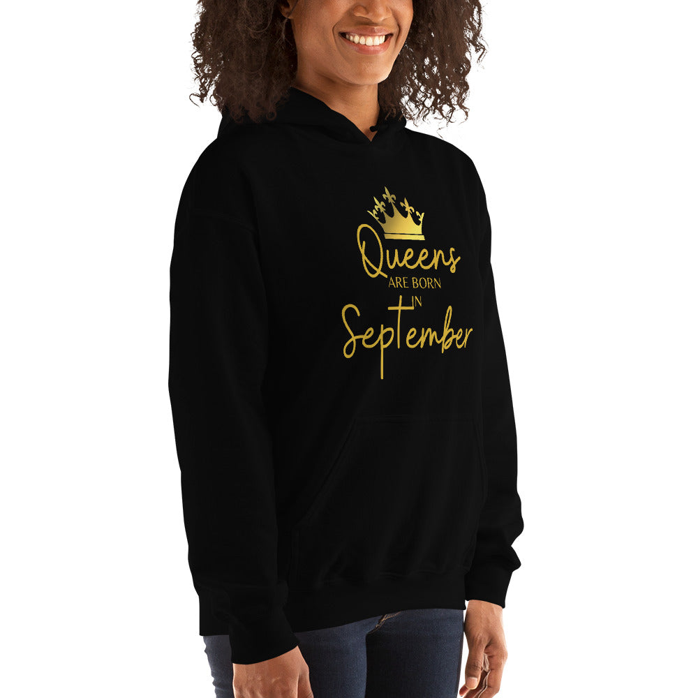 Queens Are Born In September Hoodie Birthday Gift