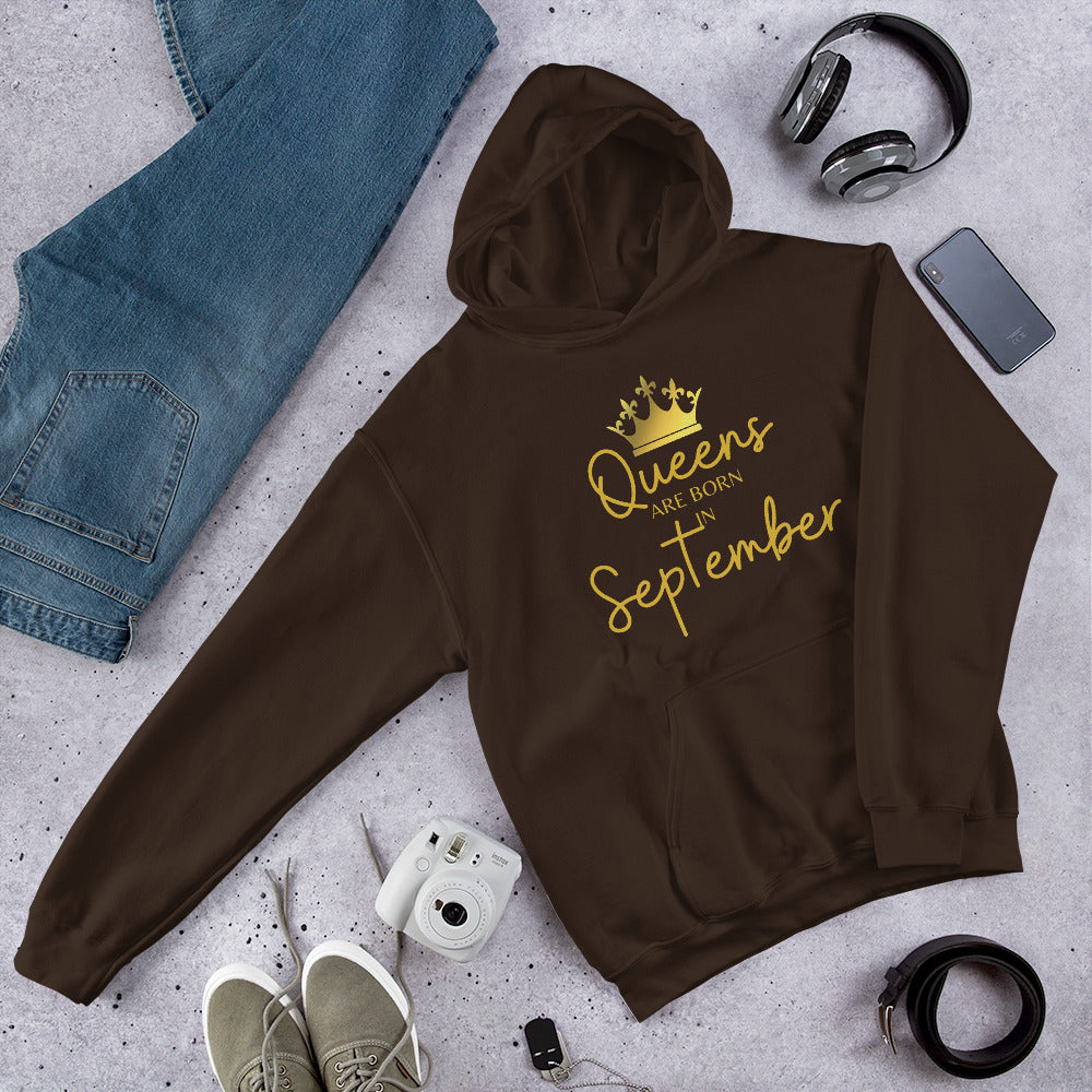 Queens Are Born In September Hoodie Birthday Gift