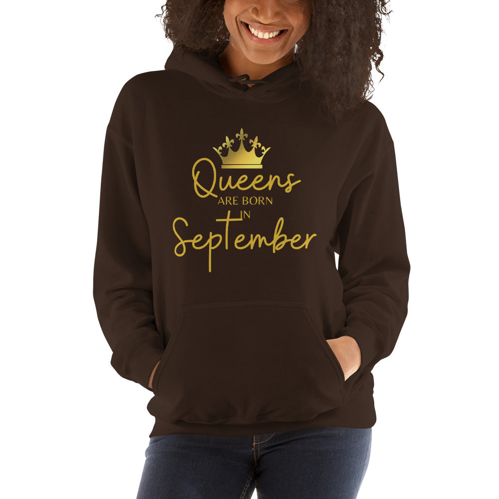 Queens Are Born In September Hoodie Birthday Gift