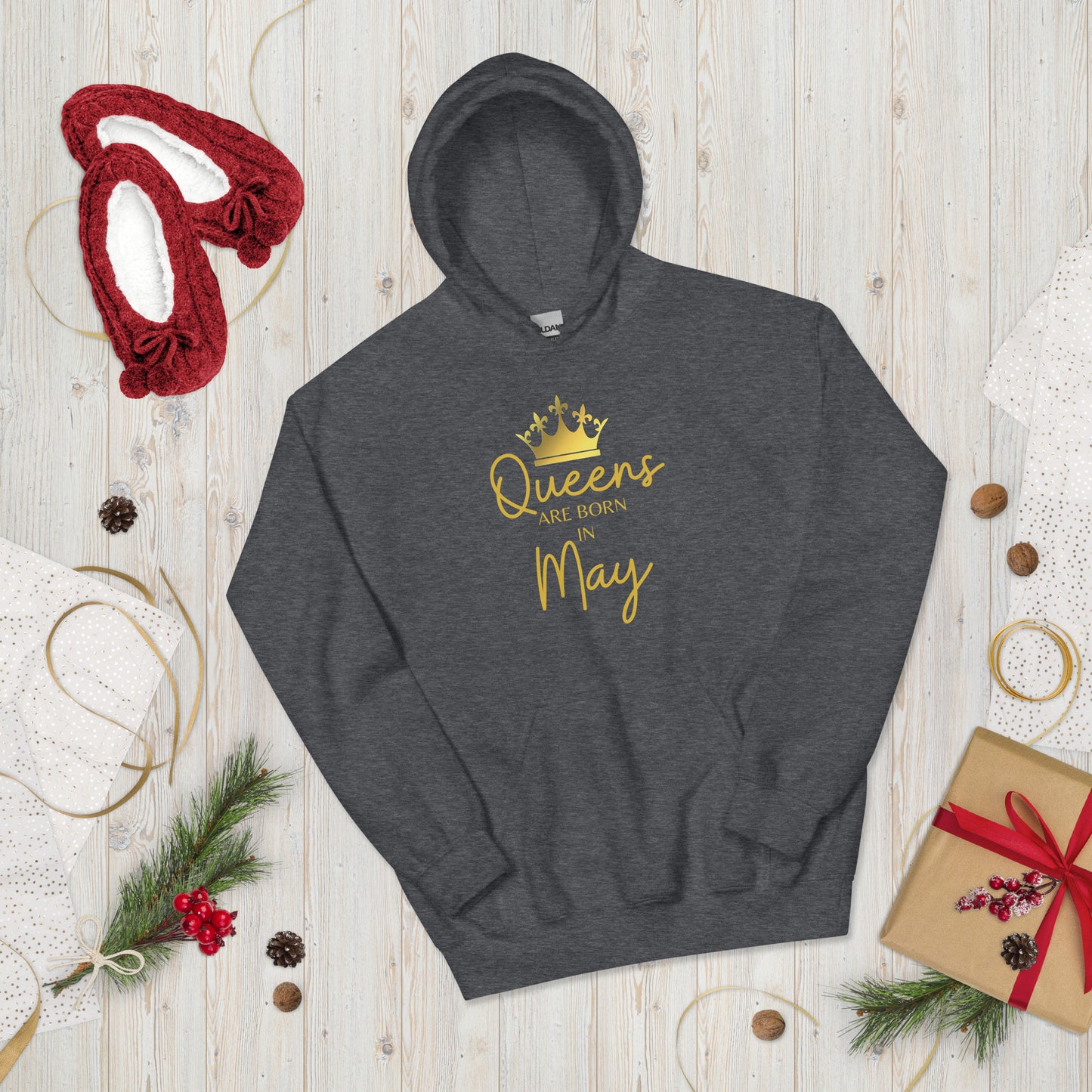 Queens Are Born In May Hoodie Birthday Gift