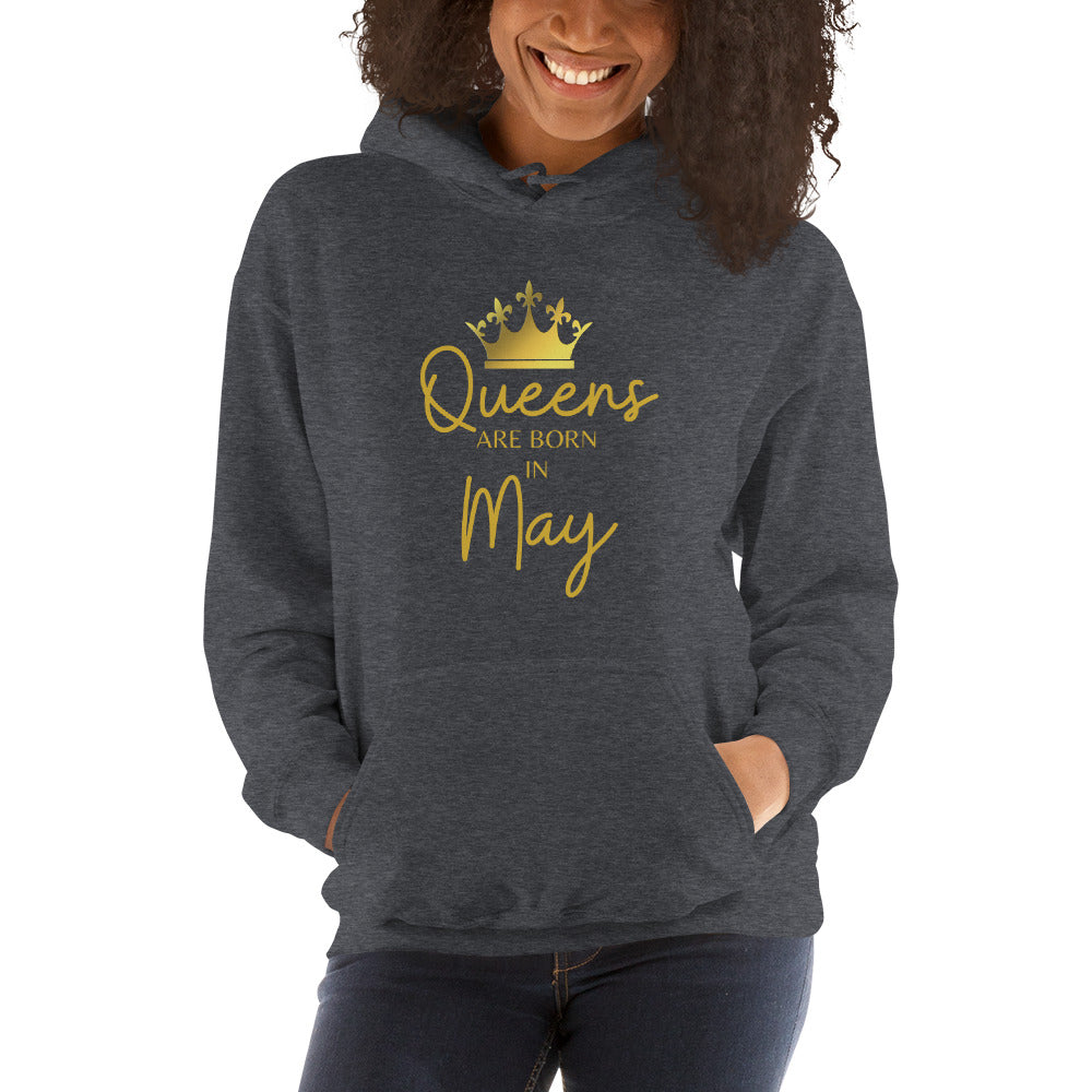 Queens Are Born In May Hoodie Birthday Gift