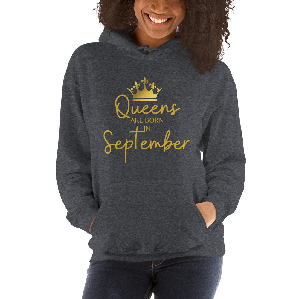 Queens Are Born In September Hoodie Birthday Gift