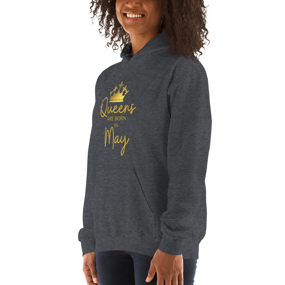 Queens Are Born In May Hoodie Birthday Gift