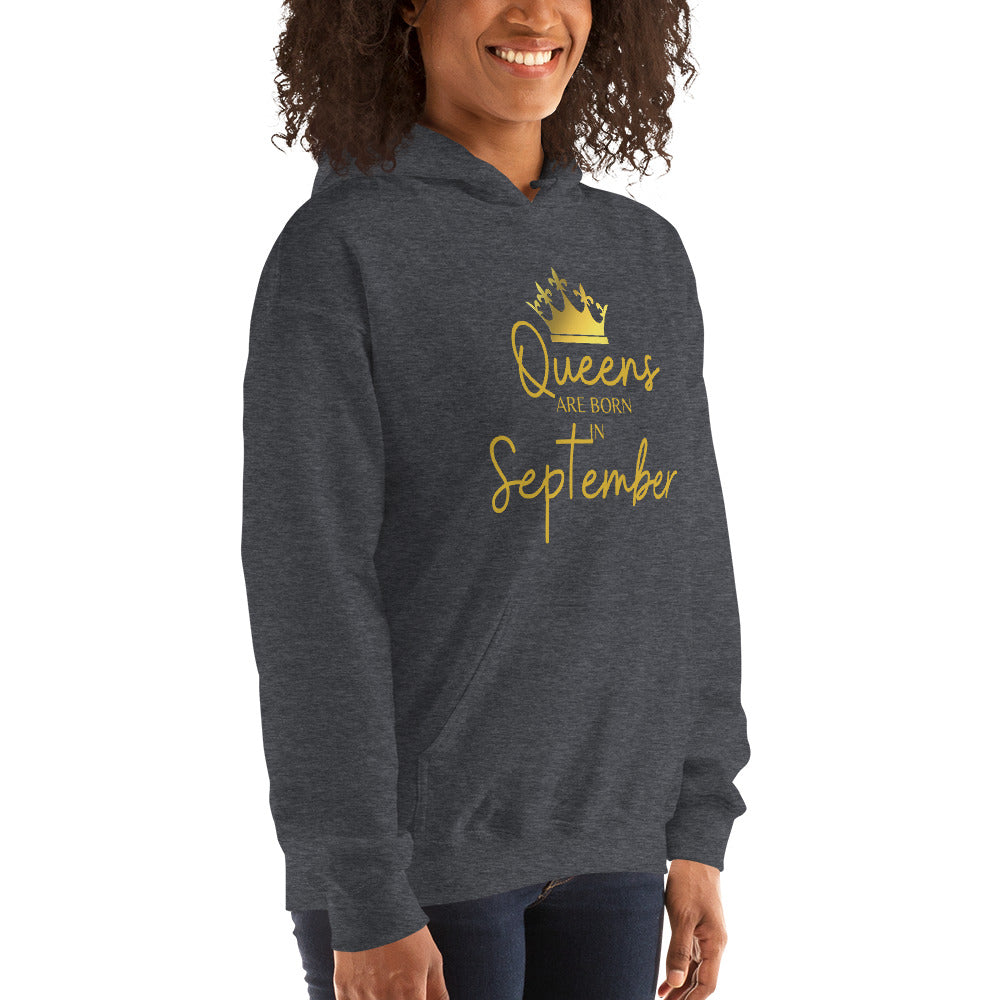 Queens Are Born In September Hoodie Birthday Gift