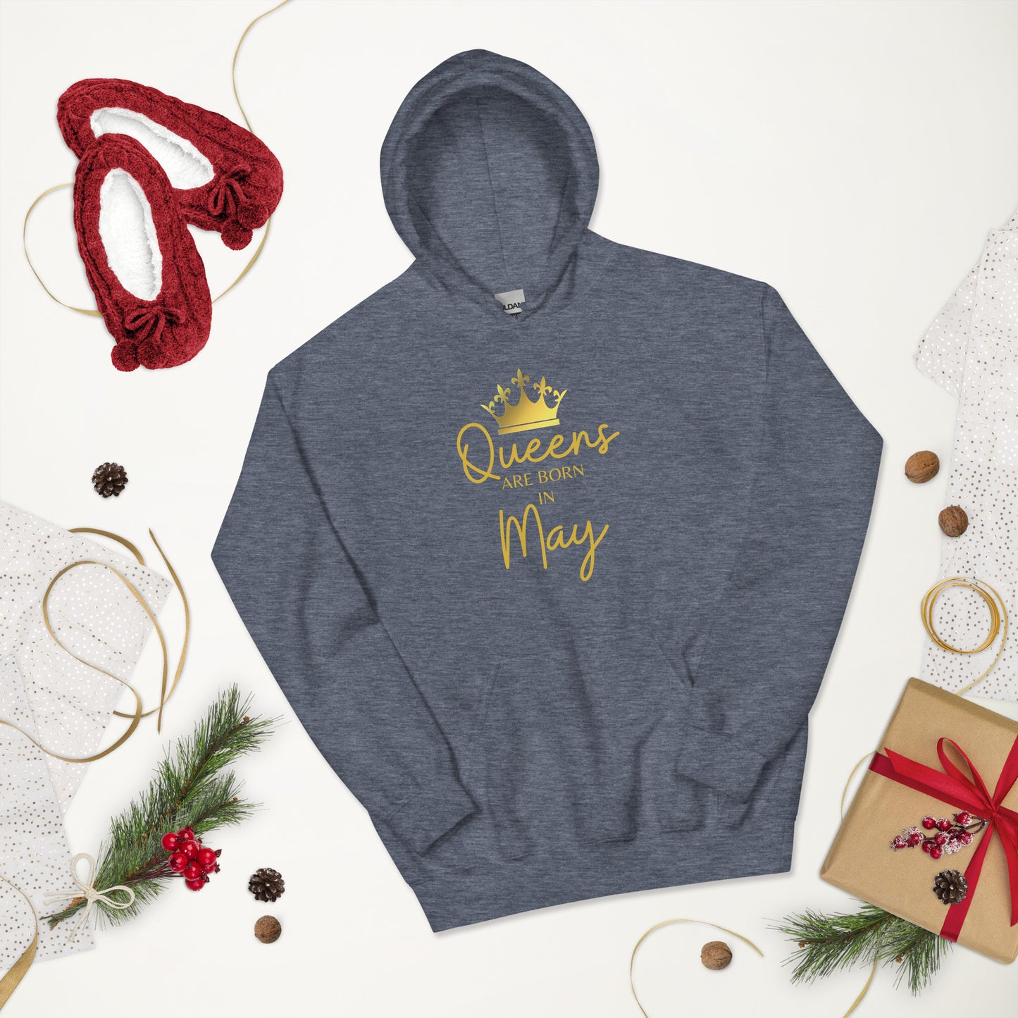 Queens Are Born In May Hoodie Birthday Gift