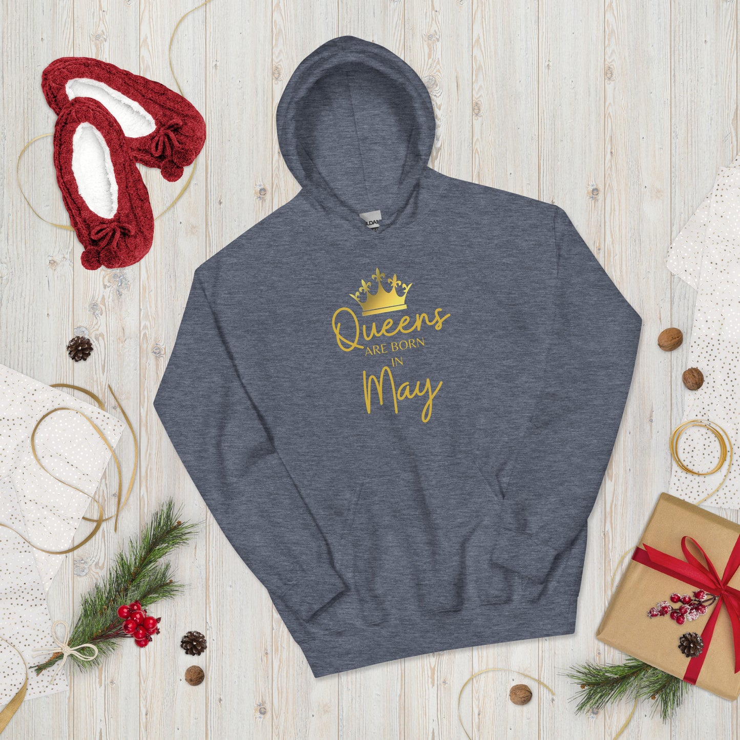 Queens Are Born In May Hoodie Birthday Gift