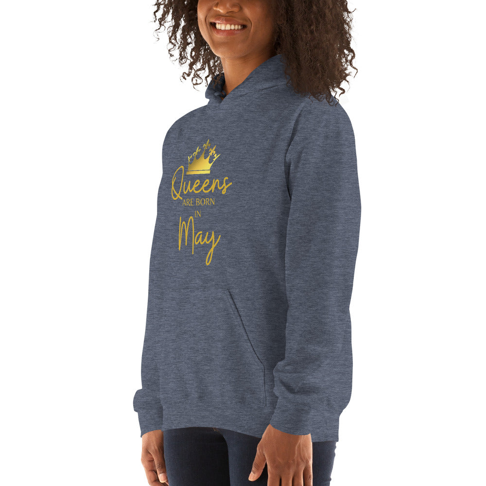 Queens Are Born In May Hoodie Birthday Gift