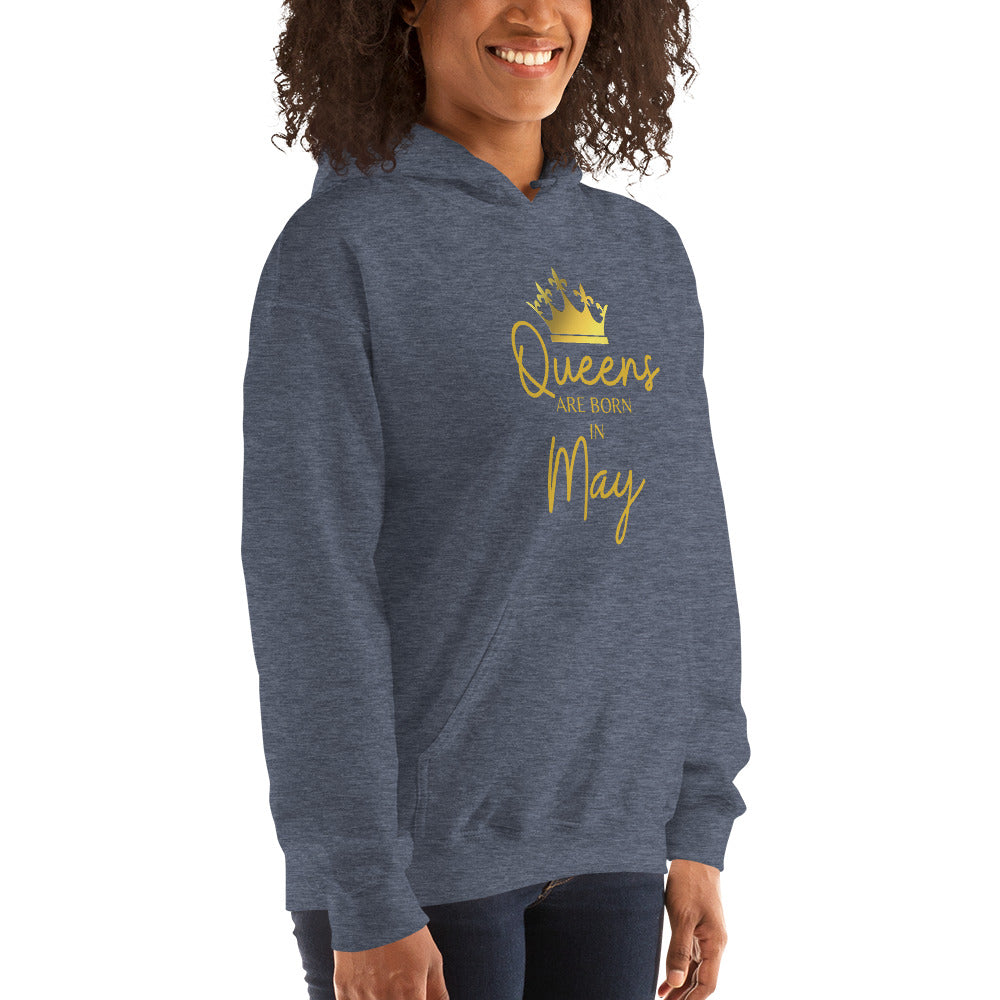 Queens Are Born In May Hoodie Birthday Gift