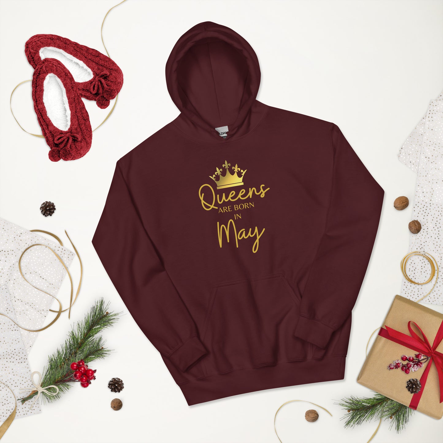 Queens Are Born In May Hoodie Birthday Gift