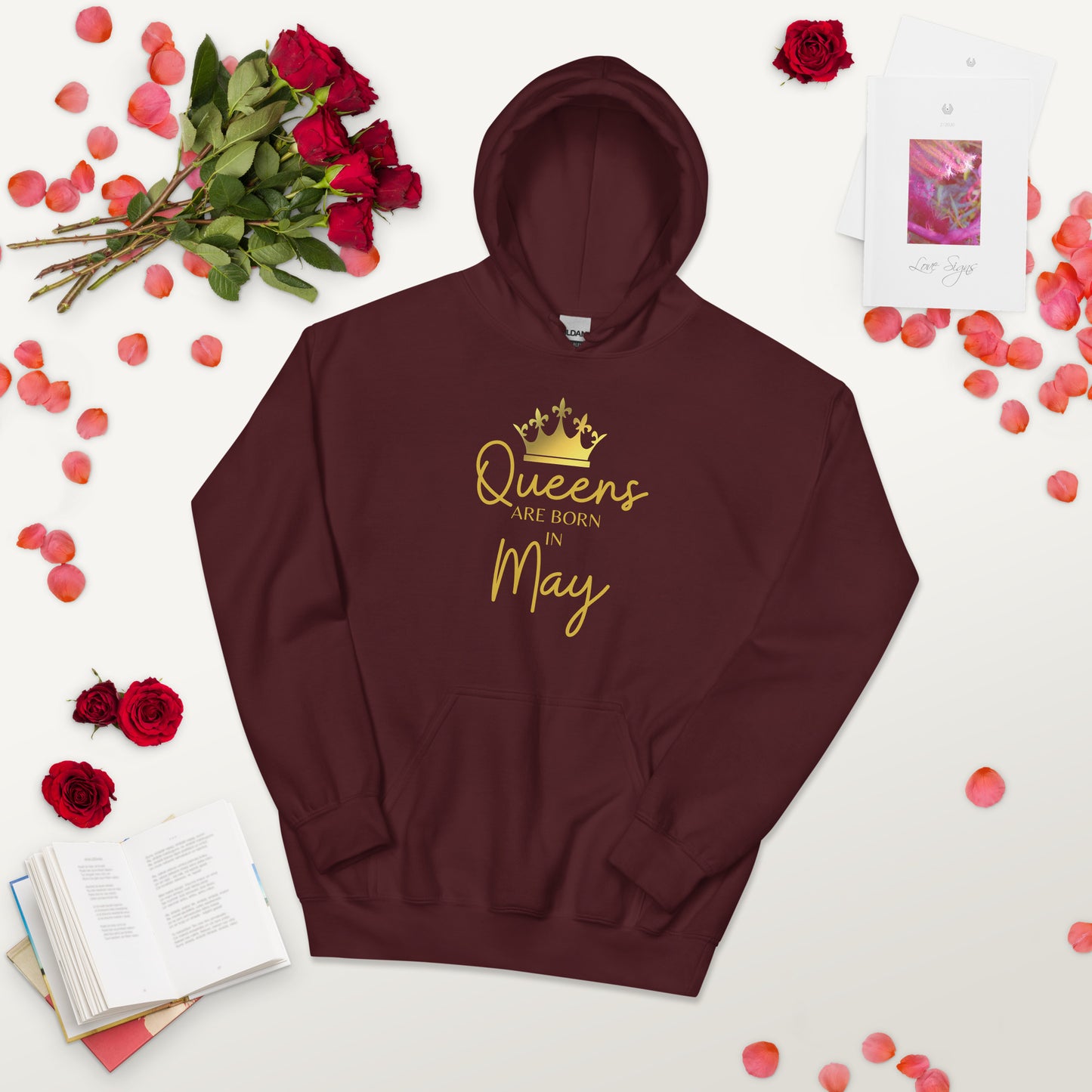 Queens Are Born In May Hoodie Birthday Gift