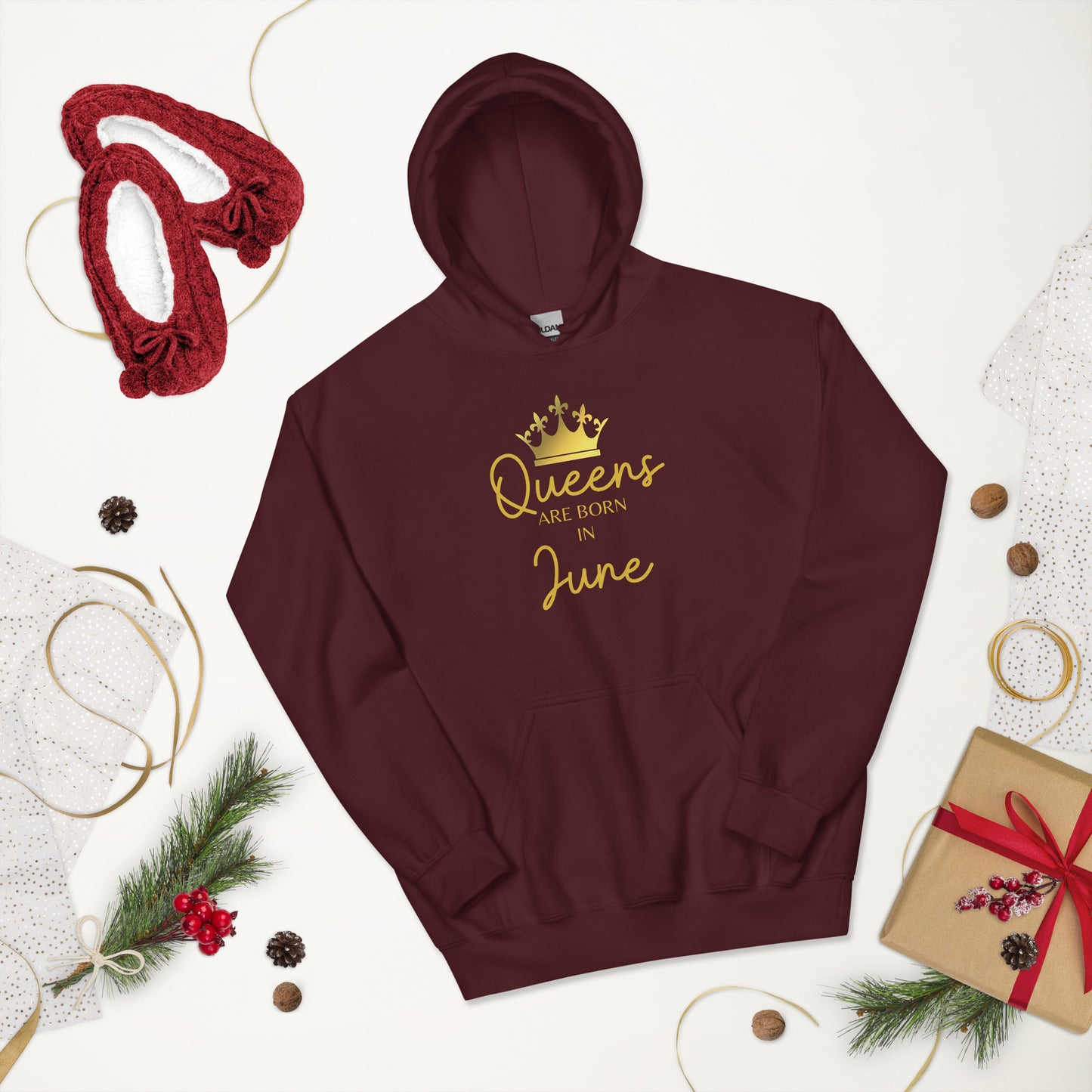 Queens Are Born In June Hoodie Birthday Gift