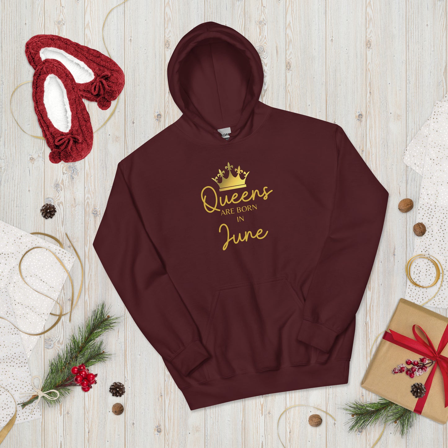 Queens Are Born In June Hoodie Birthday Gift