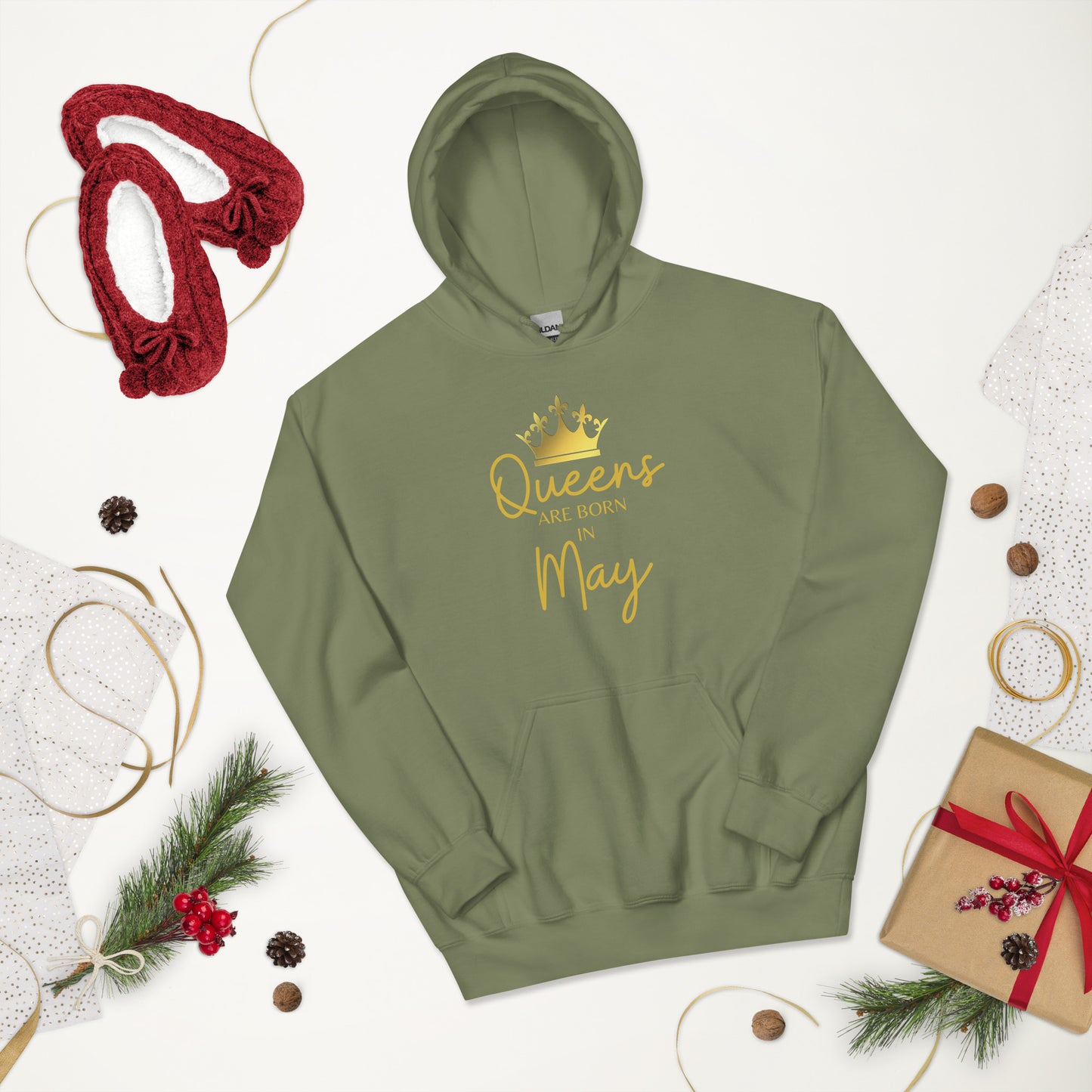 Queens Are Born In May Hoodie Birthday Gift