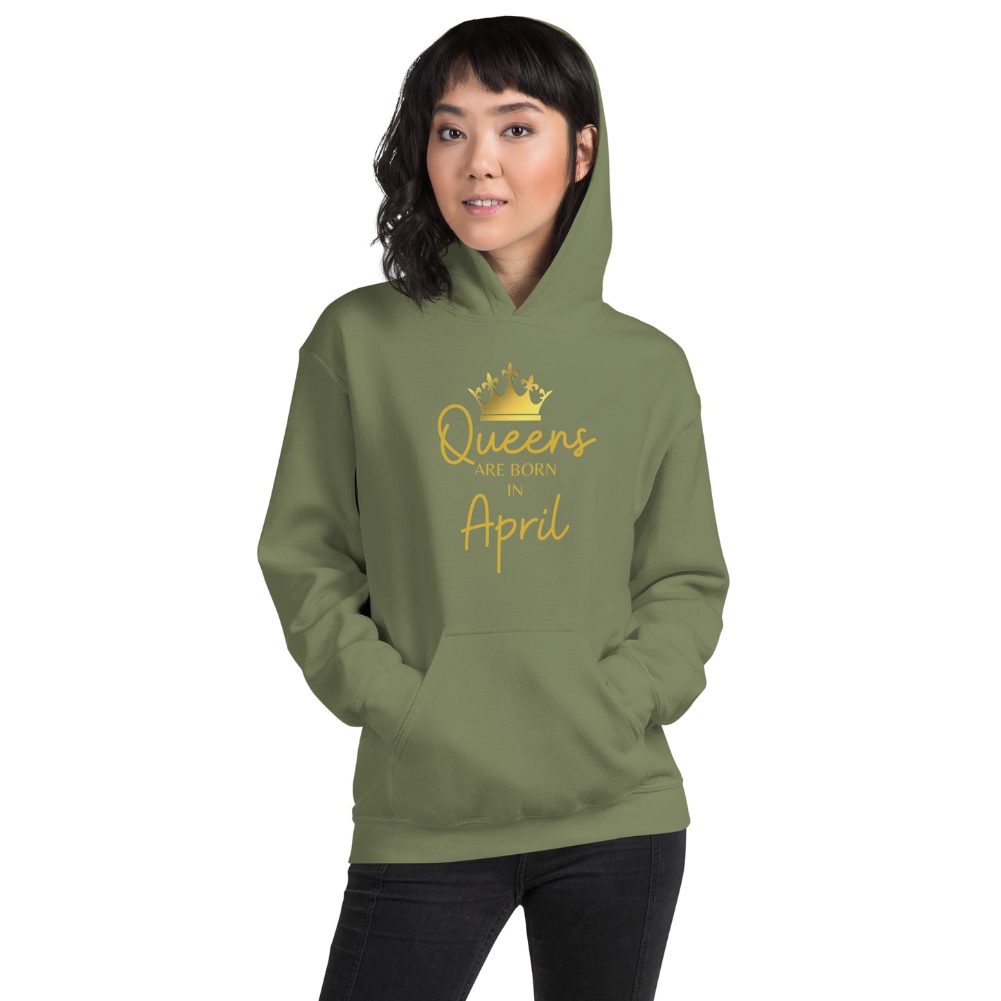 Queens Are Born In April Hoodie Birthday Gift