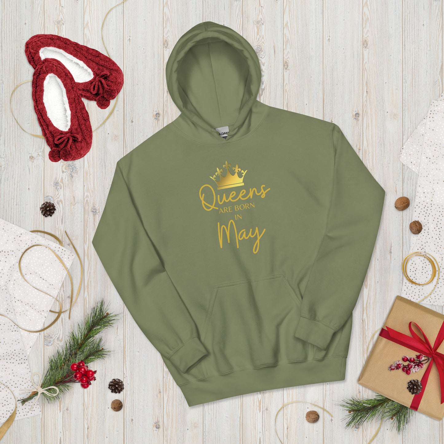 Queens Are Born In May Hoodie Birthday Gift