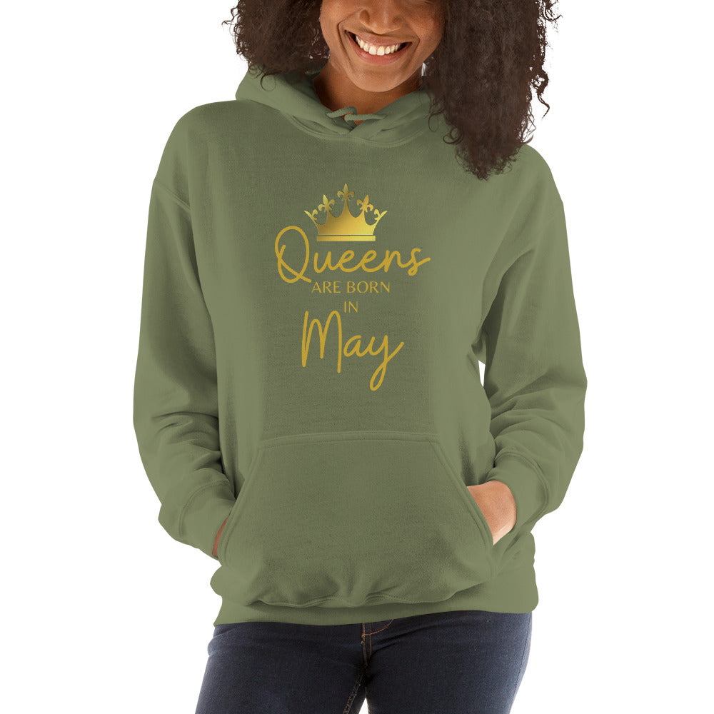 Queens Are Born In May Hoodie Birthday Gift