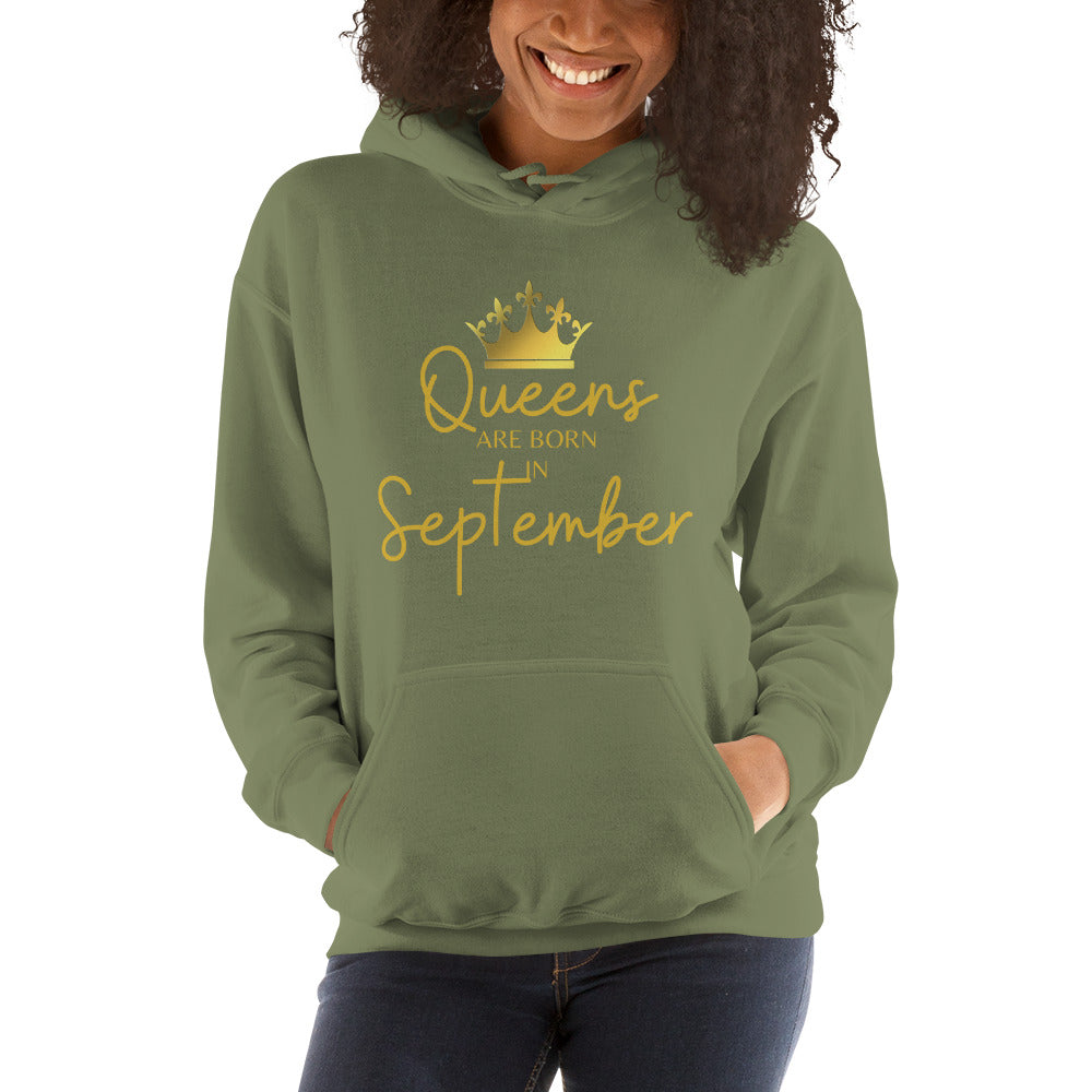 Queens Are Born In September Hoodie Birthday Gift