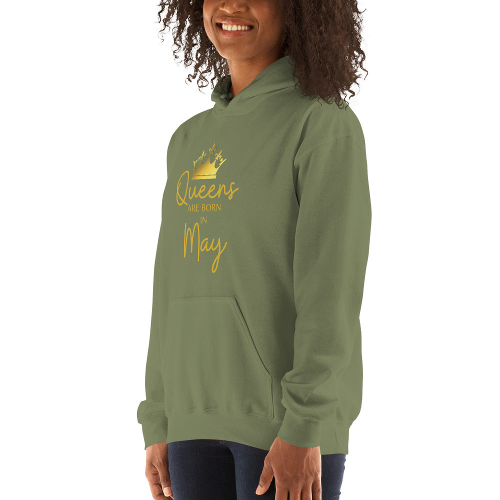 Queens Are Born In May Hoodie Birthday Gift