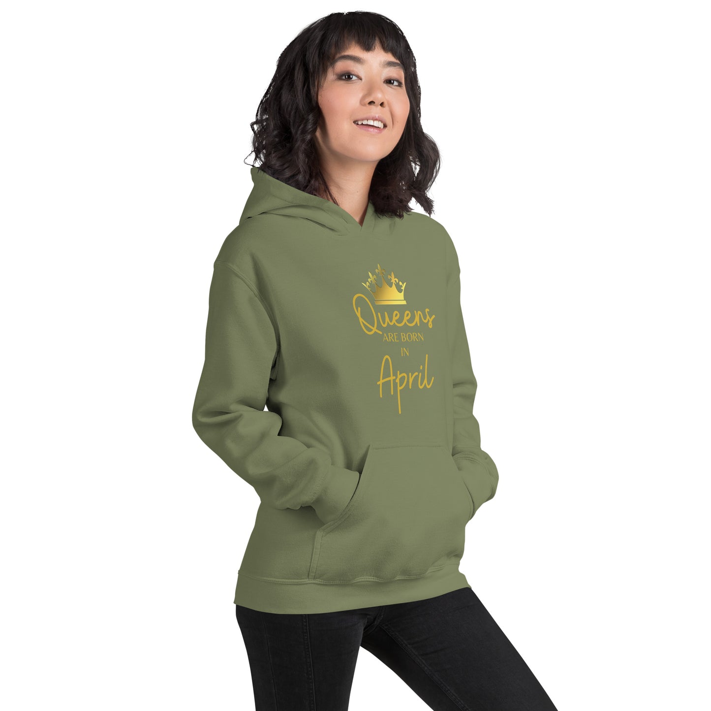 Queens Are Born In April Hoodie Birthday Gift