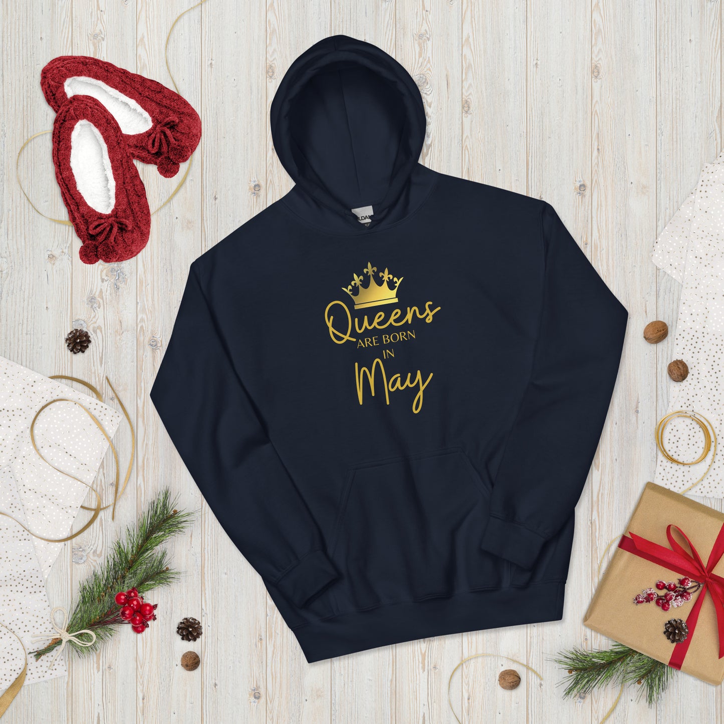 Queens Are Born In May Hoodie Birthday Gift