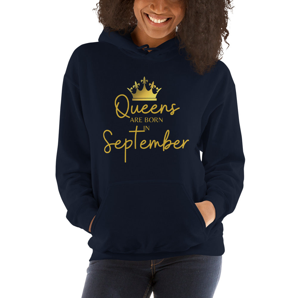 Queens Are Born In September Hoodie Birthday Gift