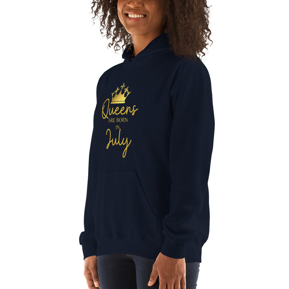 Queens Are Born In July Hoodie Birthday Gift