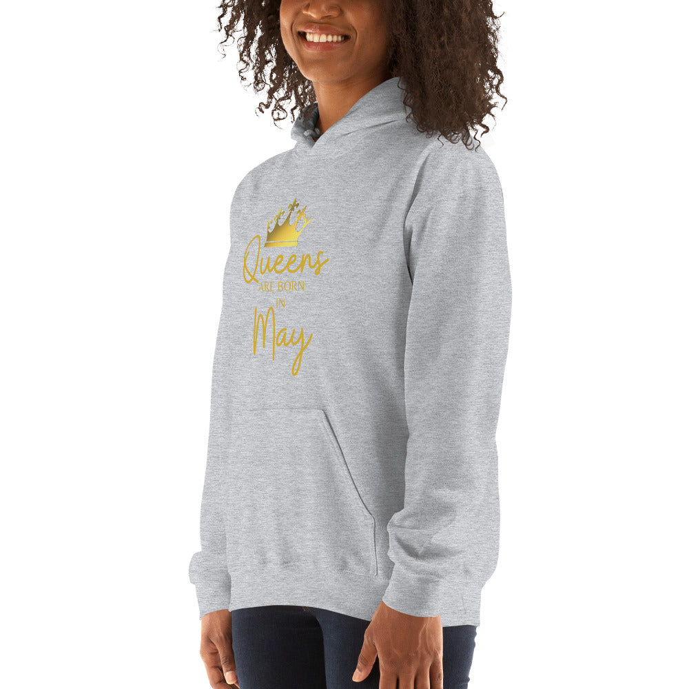 Queens Are Born In May Hoodie Birthday Gift