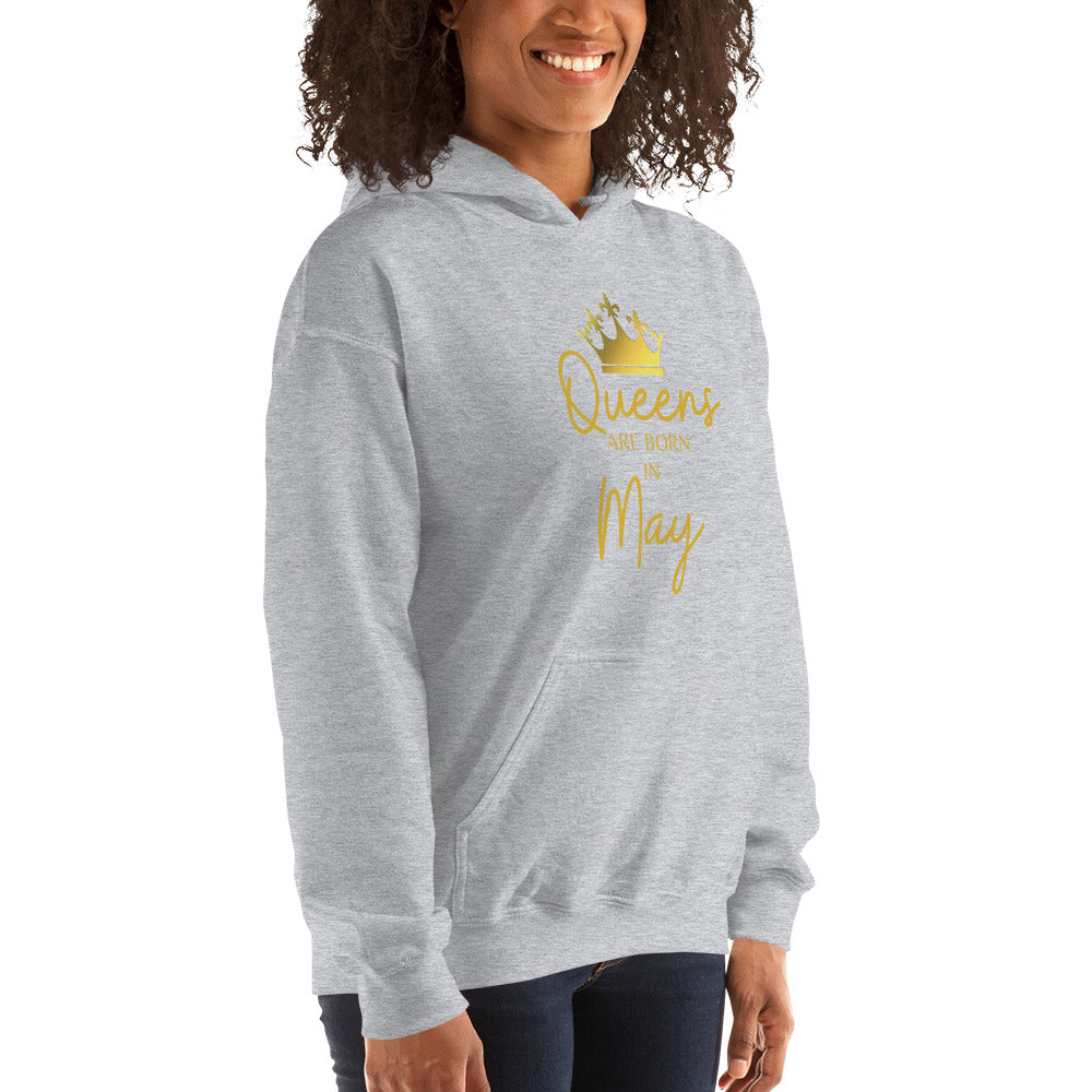 Queens Are Born In May Hoodie Birthday Gift